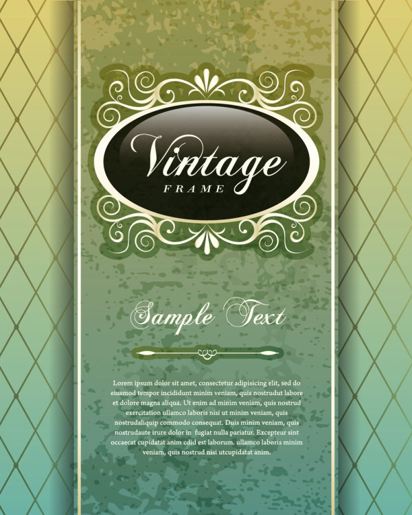 Vintage Cover the background free vector 02