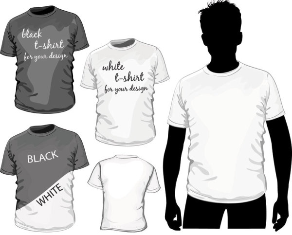 design set of shirts vector template 01