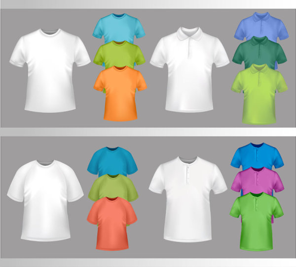 design set of shirts vector template 04