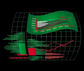 Business Figure on K-Line vector 01