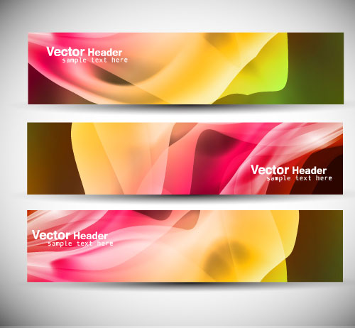 Abstract Colorful design elements banner vector 02