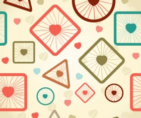 cute cartoon Decorative pattern background vector 03