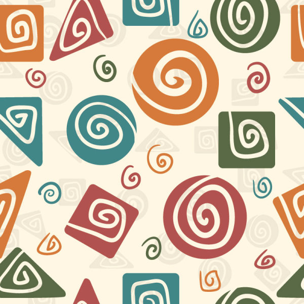 cute cartoon Decorative pattern background vector 04
