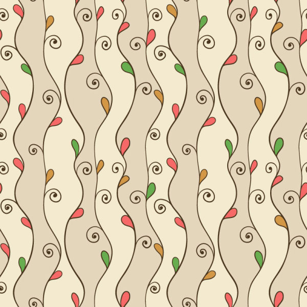 cute cartoon Decorative pattern background vector 05