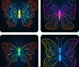 Set of Butterfly vector 04