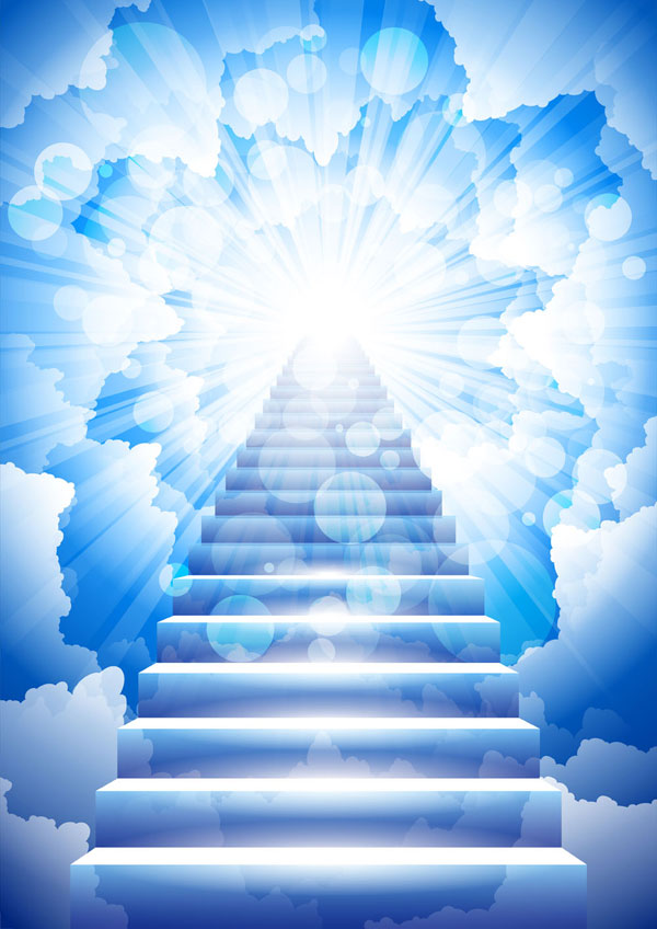 Creative Stairs background vector 01