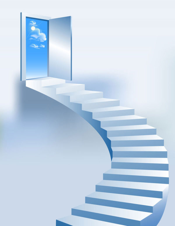 Creative Stairs background vector 02