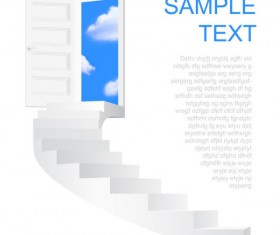 Creative Stairs background vector 03