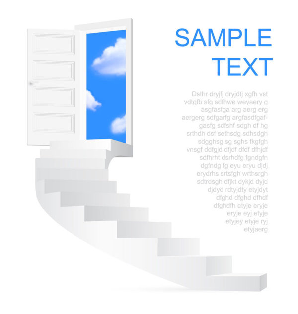 Creative Stairs background vector 03