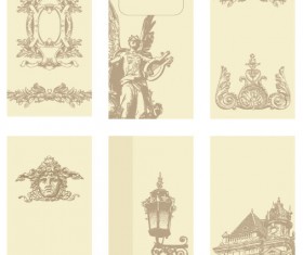 vintage cards Borders vector 02