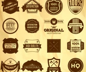 free vector vintage Label Set 02