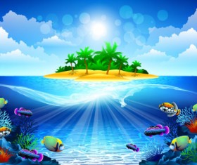 free vector Shiny Seawater 04