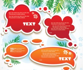 Set of Creative Speech labels vector 01