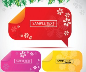Set of Creative Speech labels vector 02