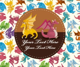 Cartoon toy front cover vector background 04