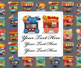 Cartoon toy front cover vector background 01