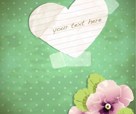 free Exquisite romantic cards vector 01