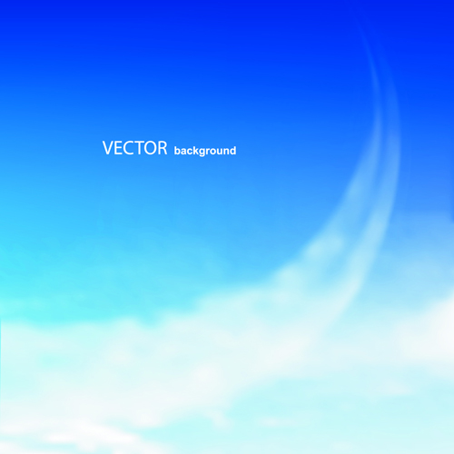 Blue Sky & white cloud background Vector 01
