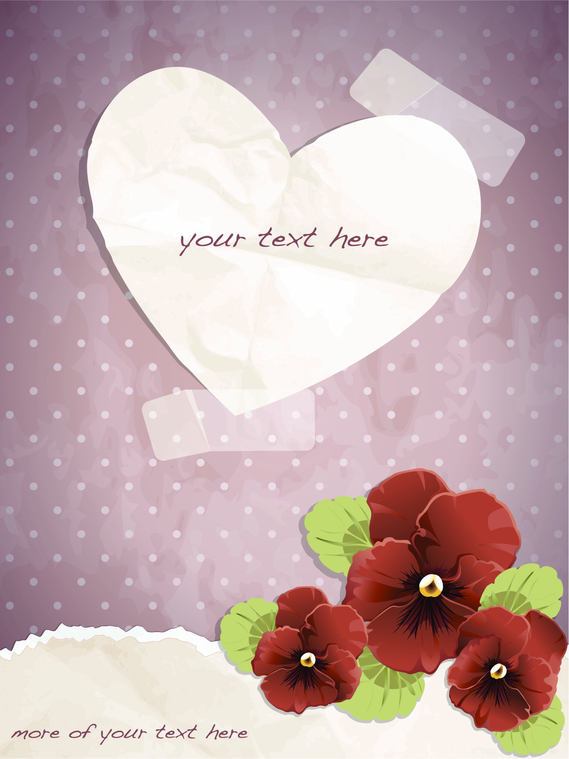 free Exquisite romantic cards vector 03