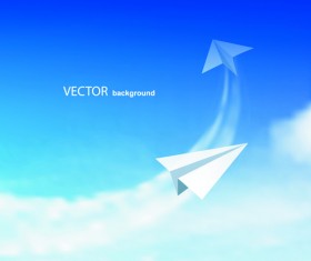 Blue Sky & white cloud background Vector 04