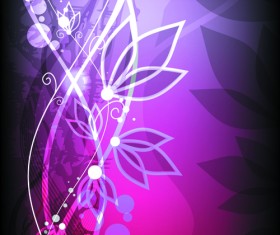 Abstract Halation Flowers Backgrounds Vector 1