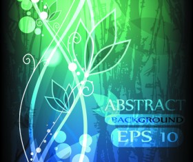 Abstract Halation Flowers Backgrounds Vector 4
