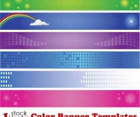 Elements of Color Banner Templates Vector