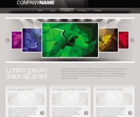Gray Vector Website Templates design elements 01