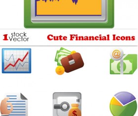 Set of Business Financial Icons Vector