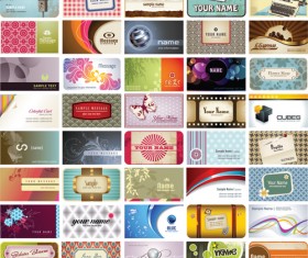 Set of Stylish Cards Vector