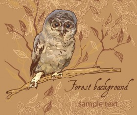 forest birds vector background 02