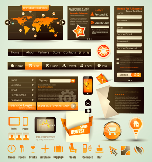 free vector Web elements Collection 02