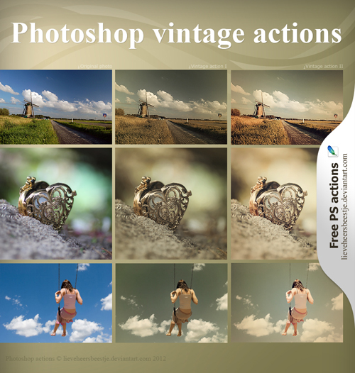 photoshop vintage actions