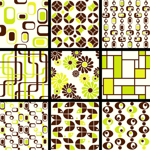 Set of seamless Pattern free vector 04