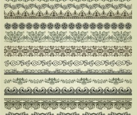 vintage Pattern vector borders 01
