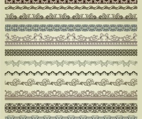 vintage Pattern vector borders 02
