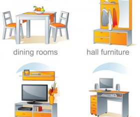 indoor furniture vector