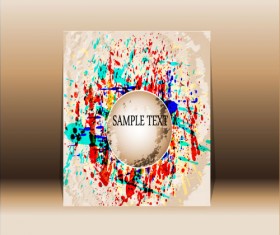 Abstract front cover design elements vector background 05