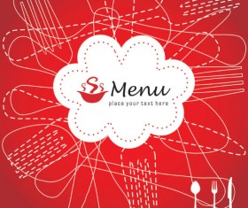 Restaurant menu cover background vector 01