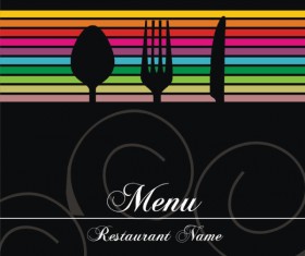 Restaurant menu cover background vector 03
