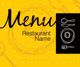Restaurant menu cover background vector 05