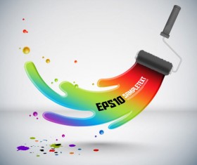 Colorful paint vector 01