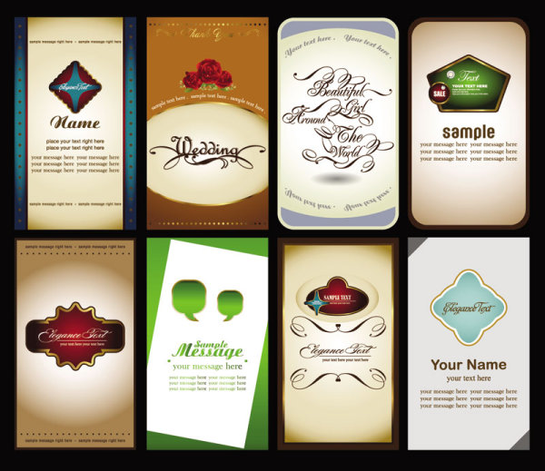 Elements of cards vector 04