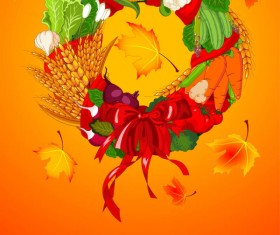 Set of vegetable background vector 01