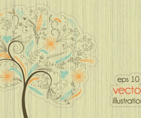 Funny Tree Illustration vector 01