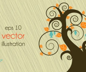 Funny Tree Illustration vector 03