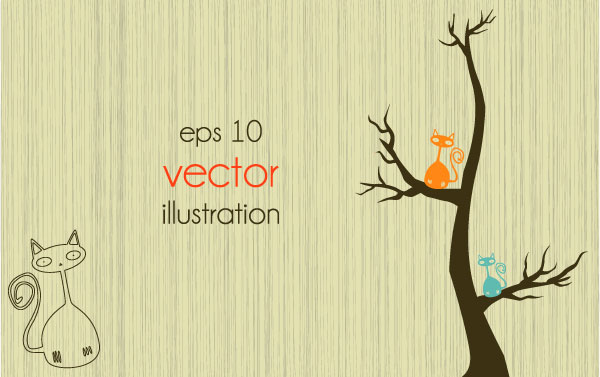Funny Tree Illustration vector 04