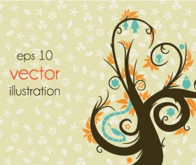 Funny Tree Illustration vector 06