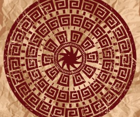 Vintage circle round background vector 02