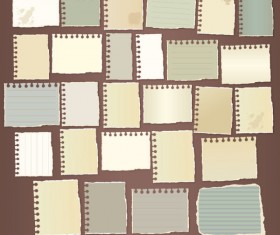 Set of Torn Message Paper vector 01